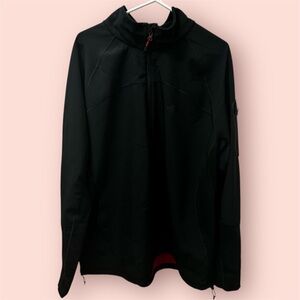 The North Face 1/4 Quarter Zip Men’s Large Black Red Front Zip Pullover XXL